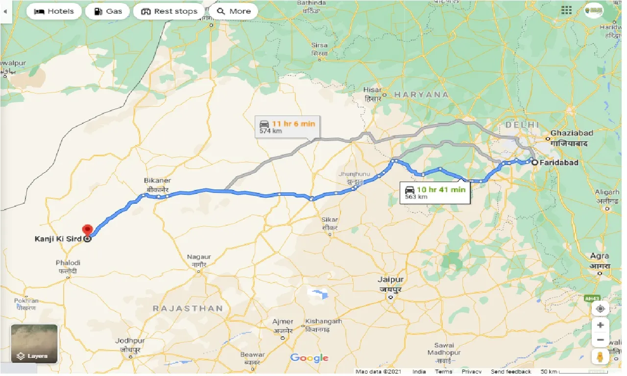 faridabad-to-kanji-ki-sird-one-way