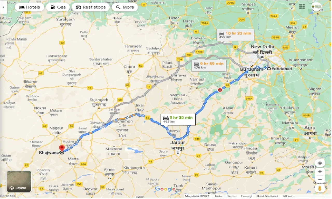 faridabad-to-khajwana-one-way