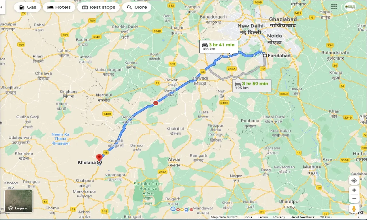 faridabad-to-khelana-round-trip