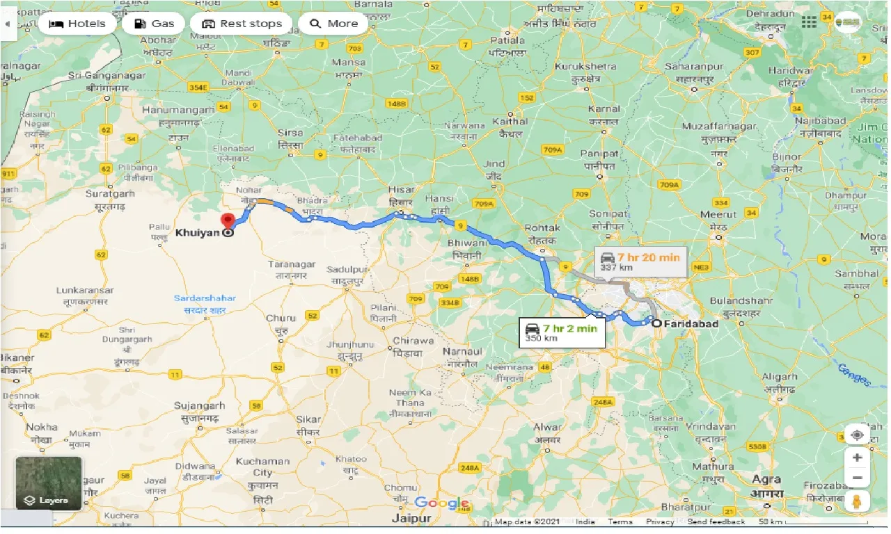 faridabad-to-khuiyan-one-way