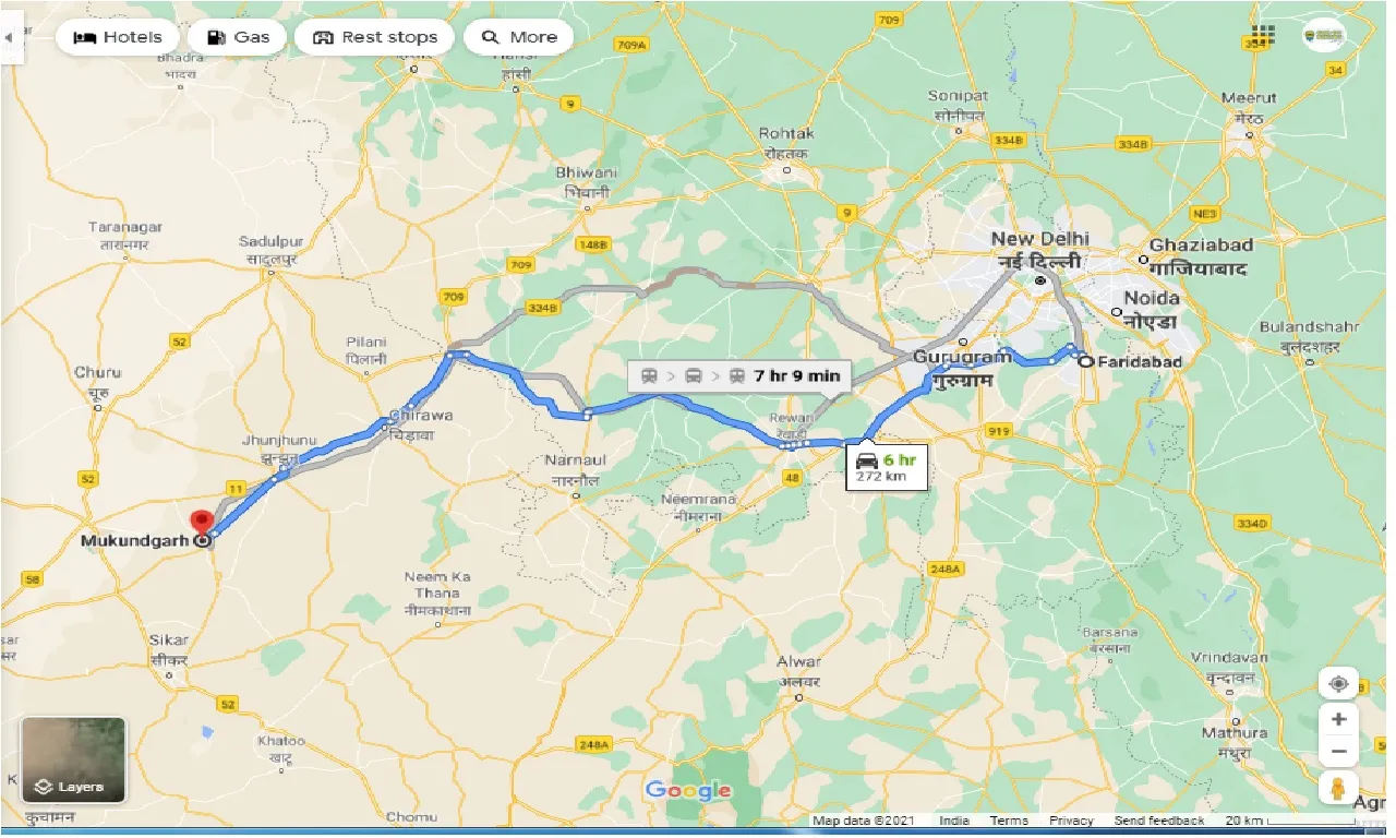 faridabad-to-mukundgarh-round-trip