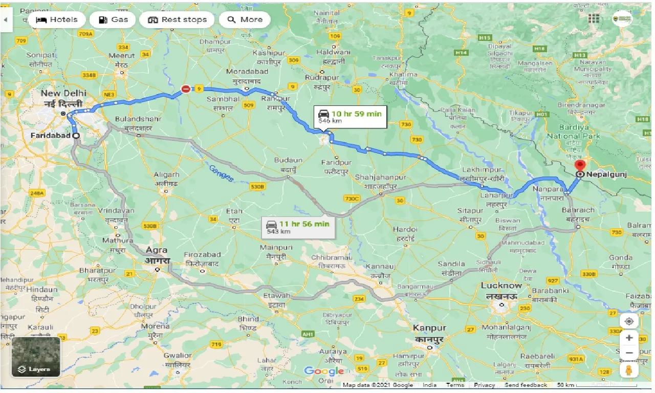 faridabad-to-nepalgunj-one-way