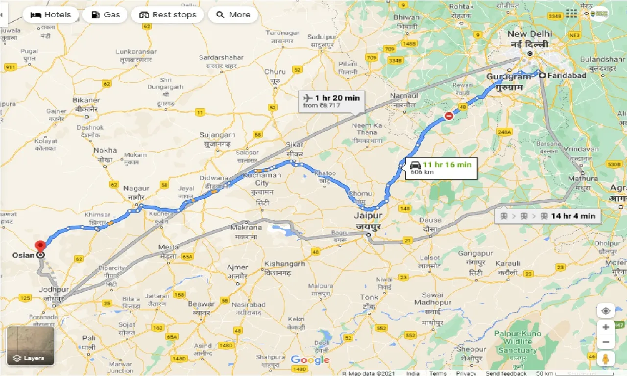 faridabad-to-osian-round-trip