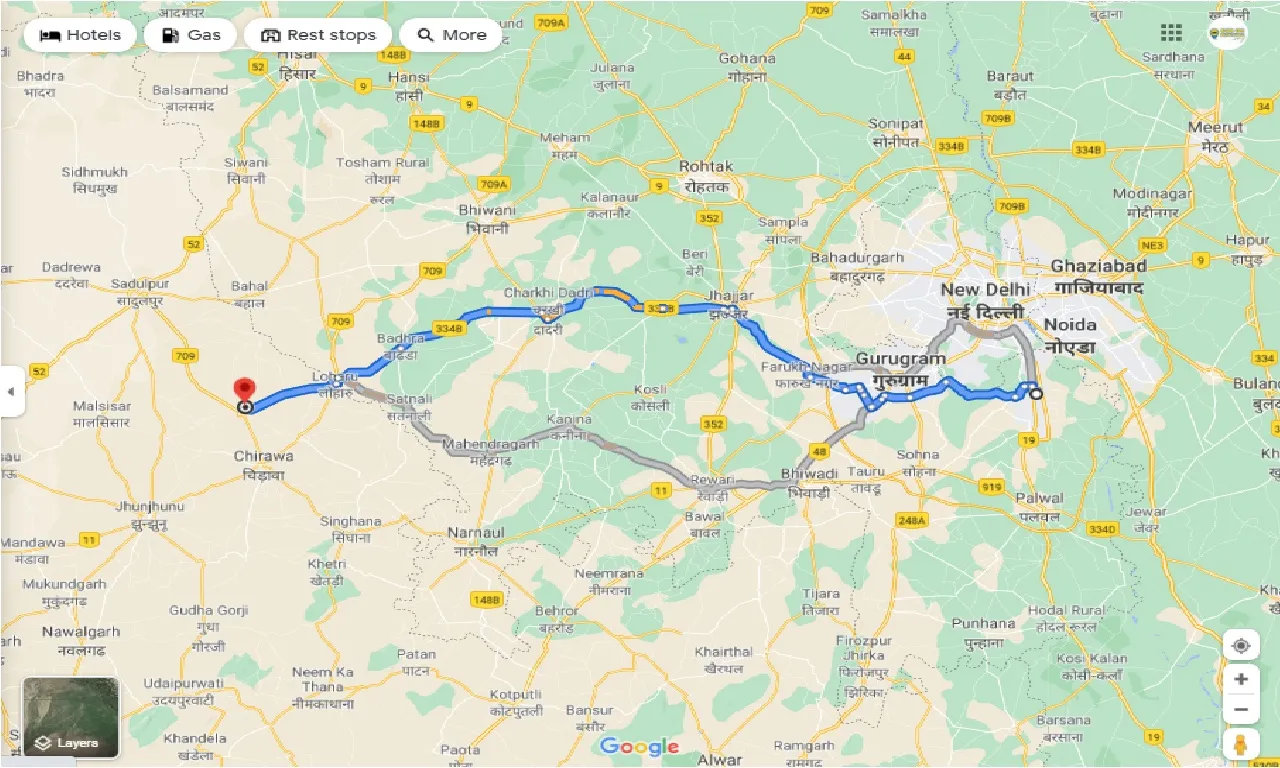 faridabad-to-pilani-round-trip