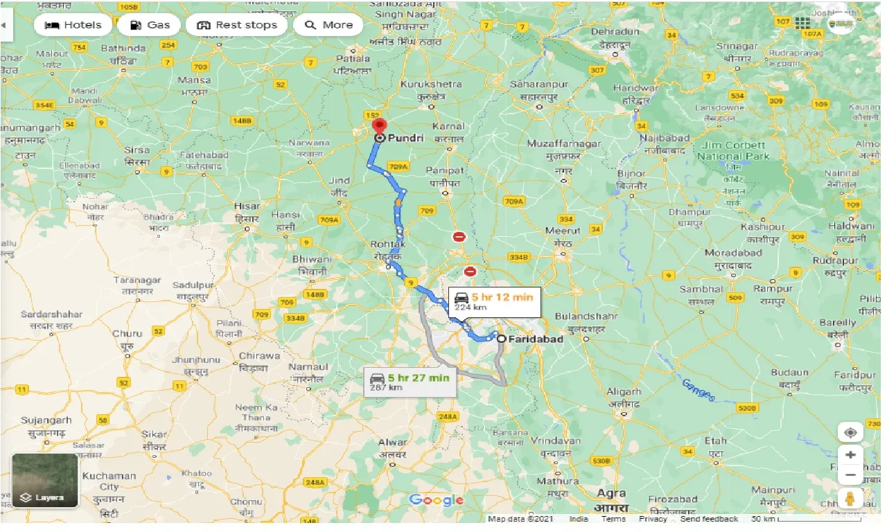 faridabad-to-pundri-round-trip