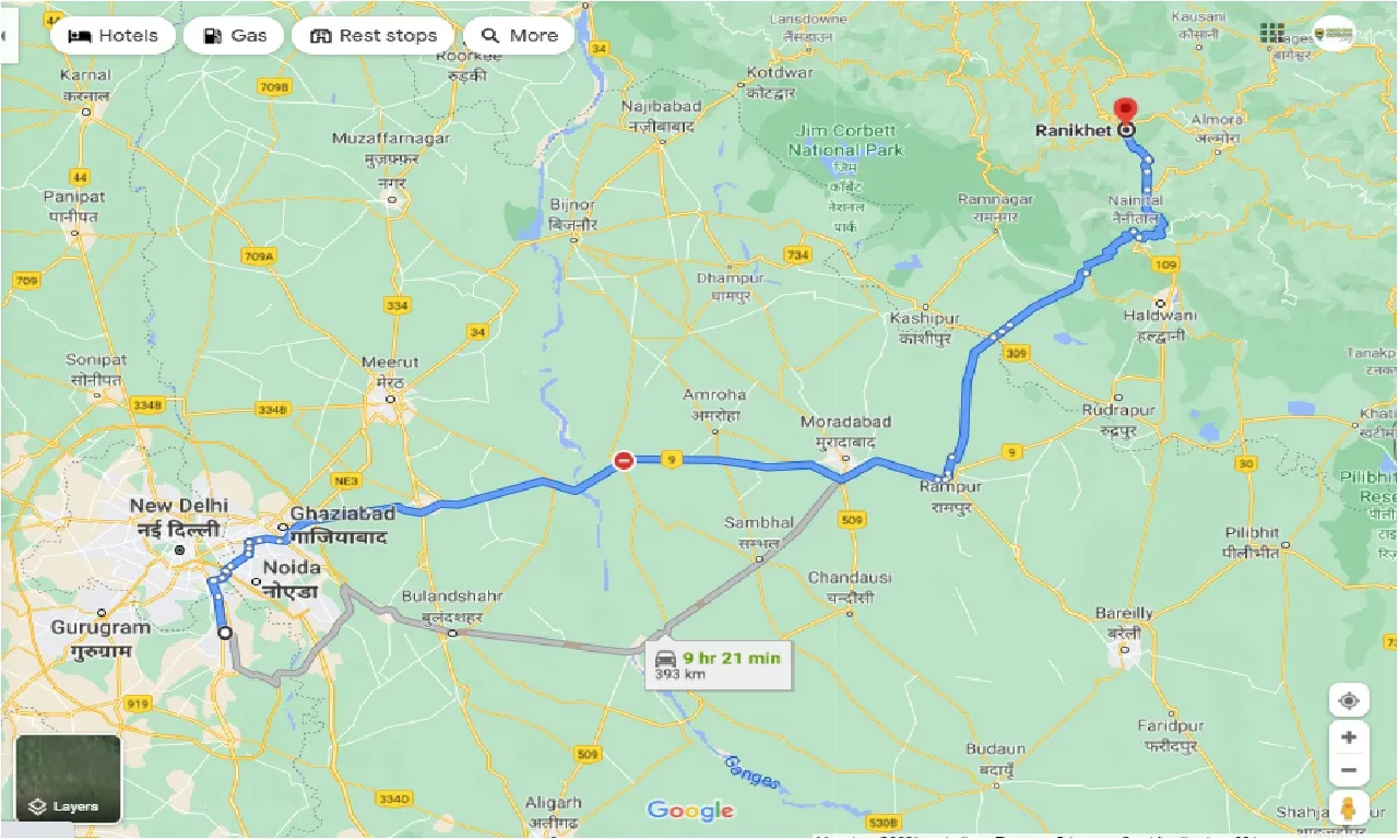 faridabad-to-ranikhet-one-way