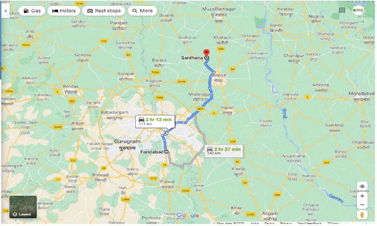 faridabad-to-sardhana-round-trip