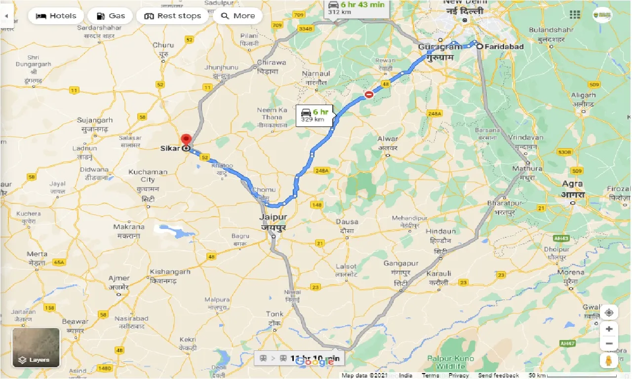 faridabad-to-sikar-one-way