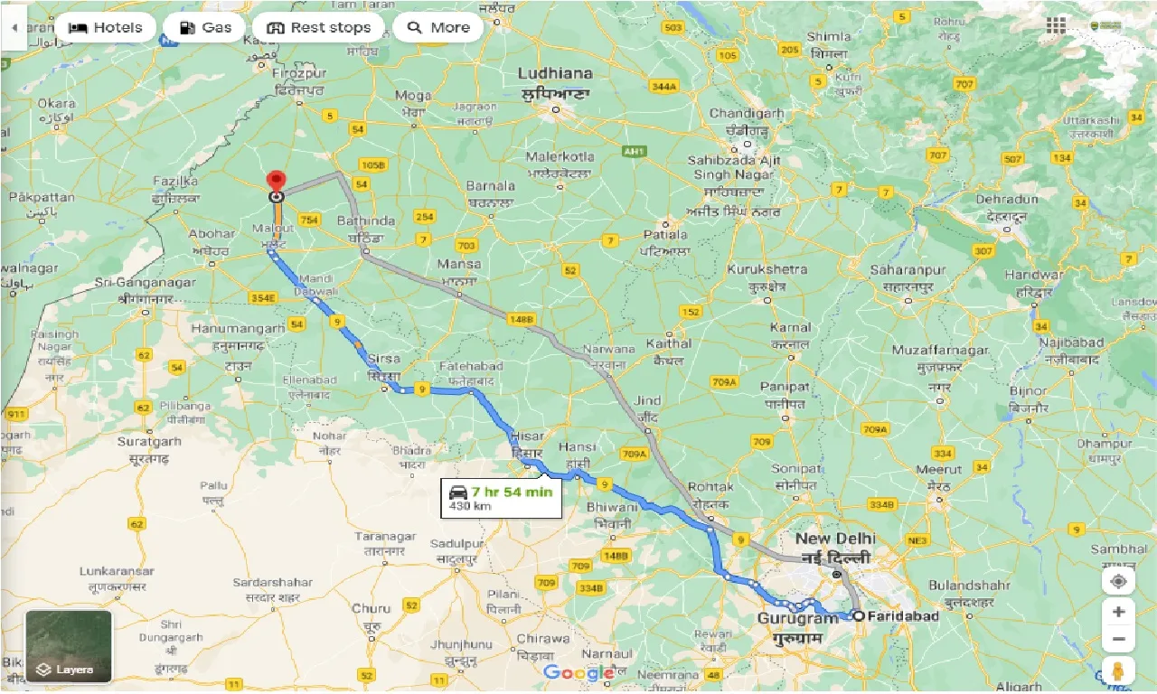 faridabad-to-sri-muktsar-sahib-round-trip