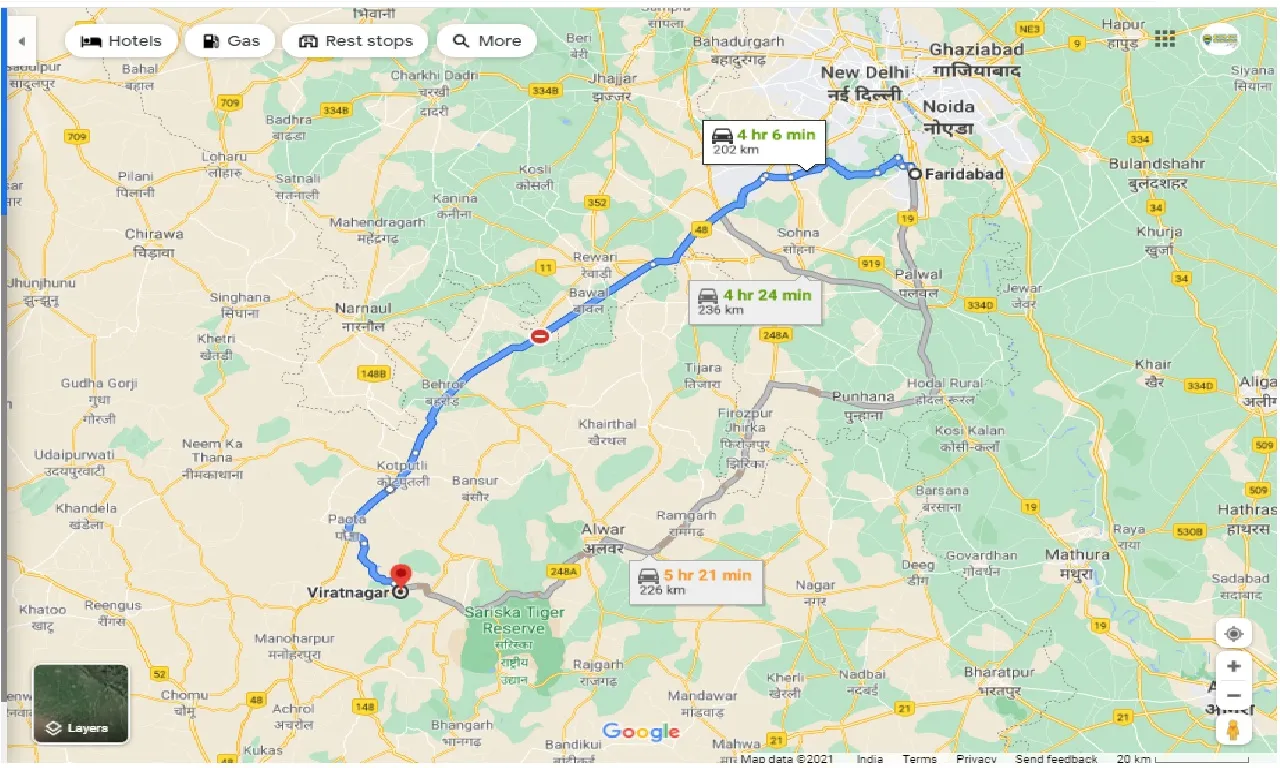 faridabad-to-viratnagar-round-trip