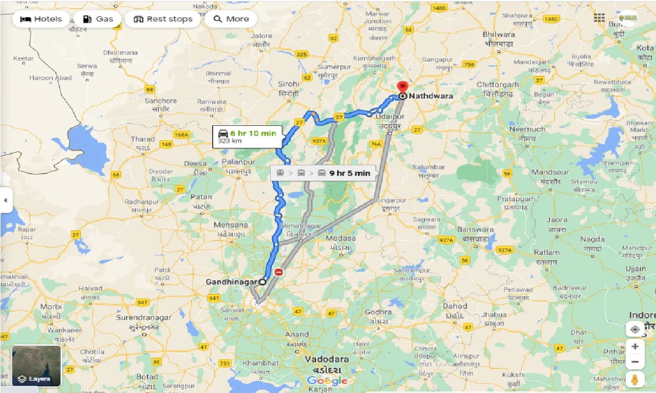 gandhinagar-to-nathdwara-round-trip