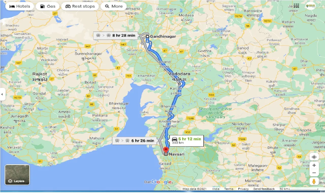 gandhinagar-to-navsari-round-trip