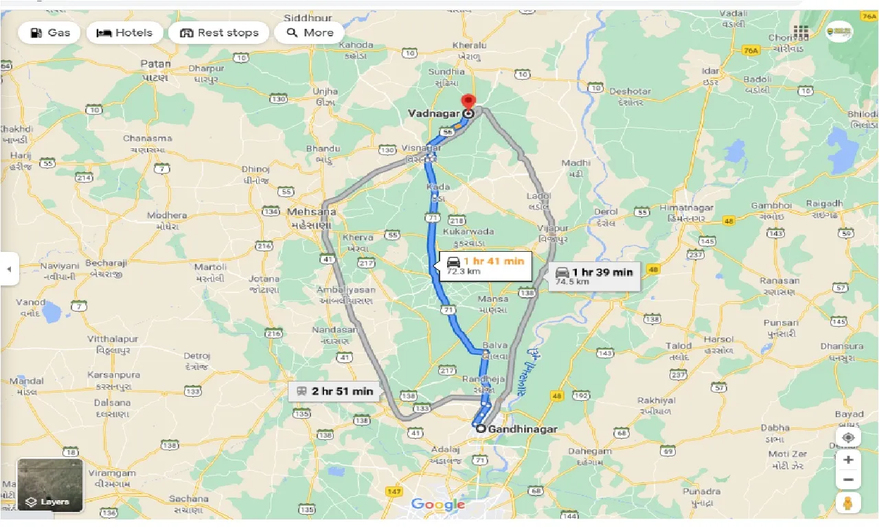 gandhinagar-to-vadnagar-round-trip