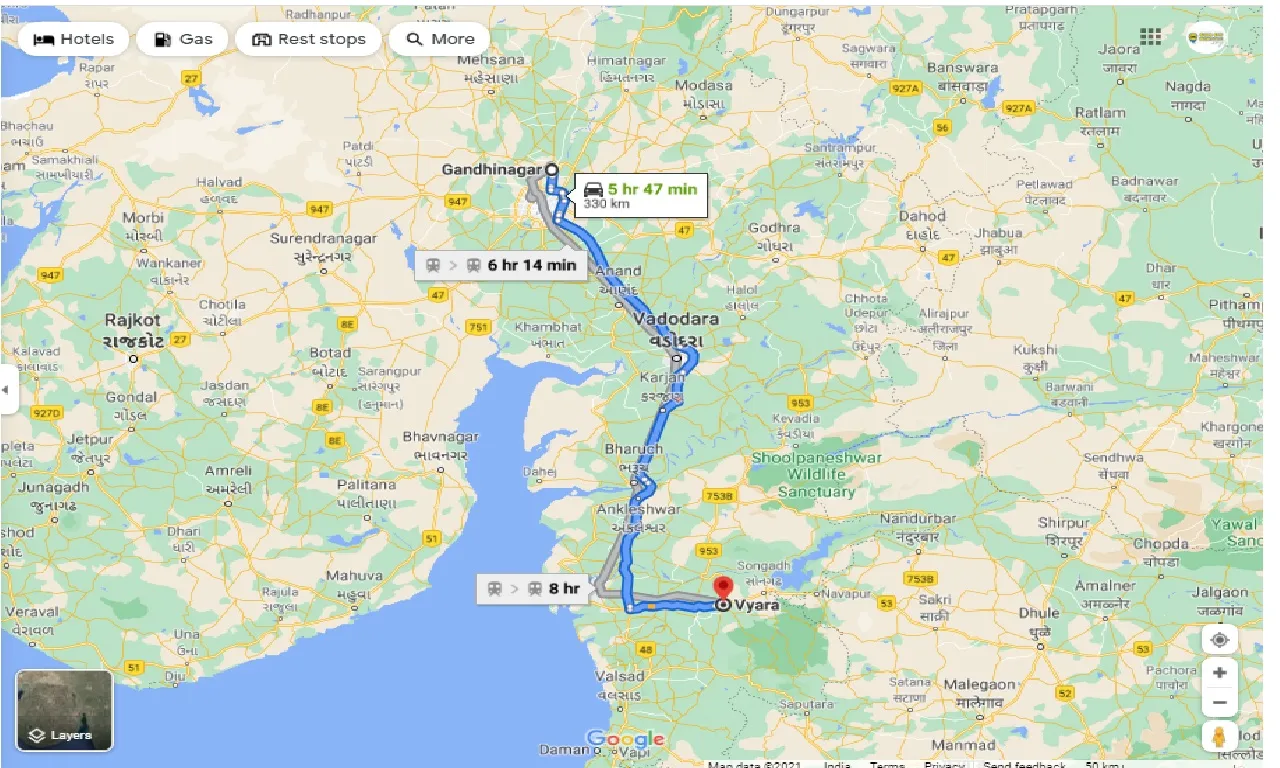 gandhinagar-to-vyara-round-trip