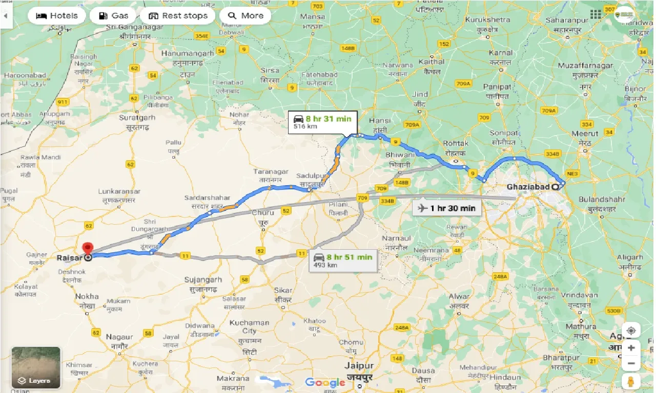 ghaziabad-to-raisar-round-trip