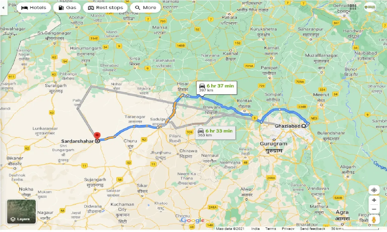 ghaziabad-to-sardarshahr-round-trip