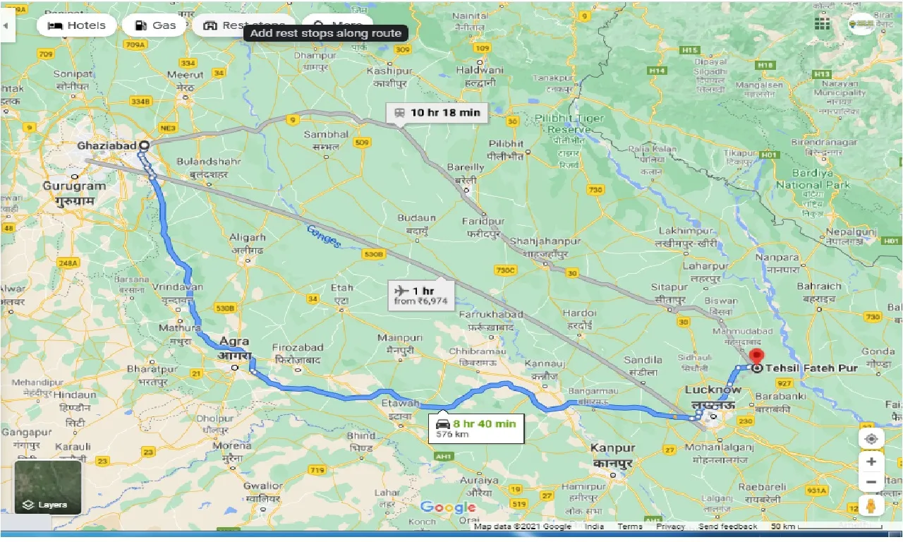 ghaziabad-to-tehsil-fateh-pur-one-way