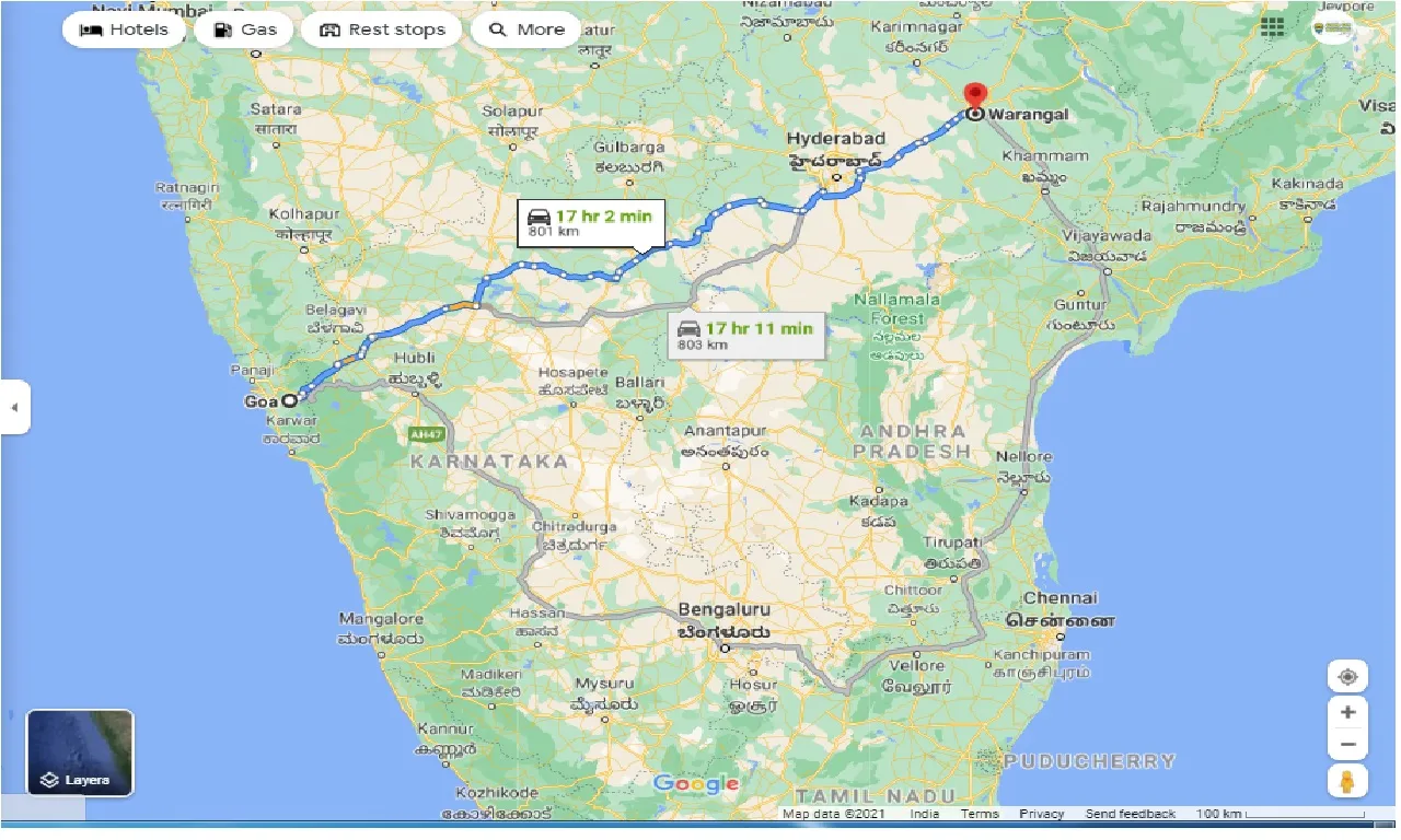 goa-to-warangal-one-way