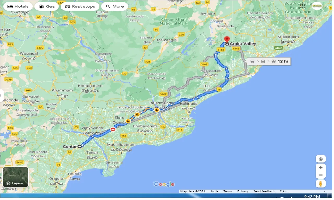 guntur-to-araku-valley-one-way