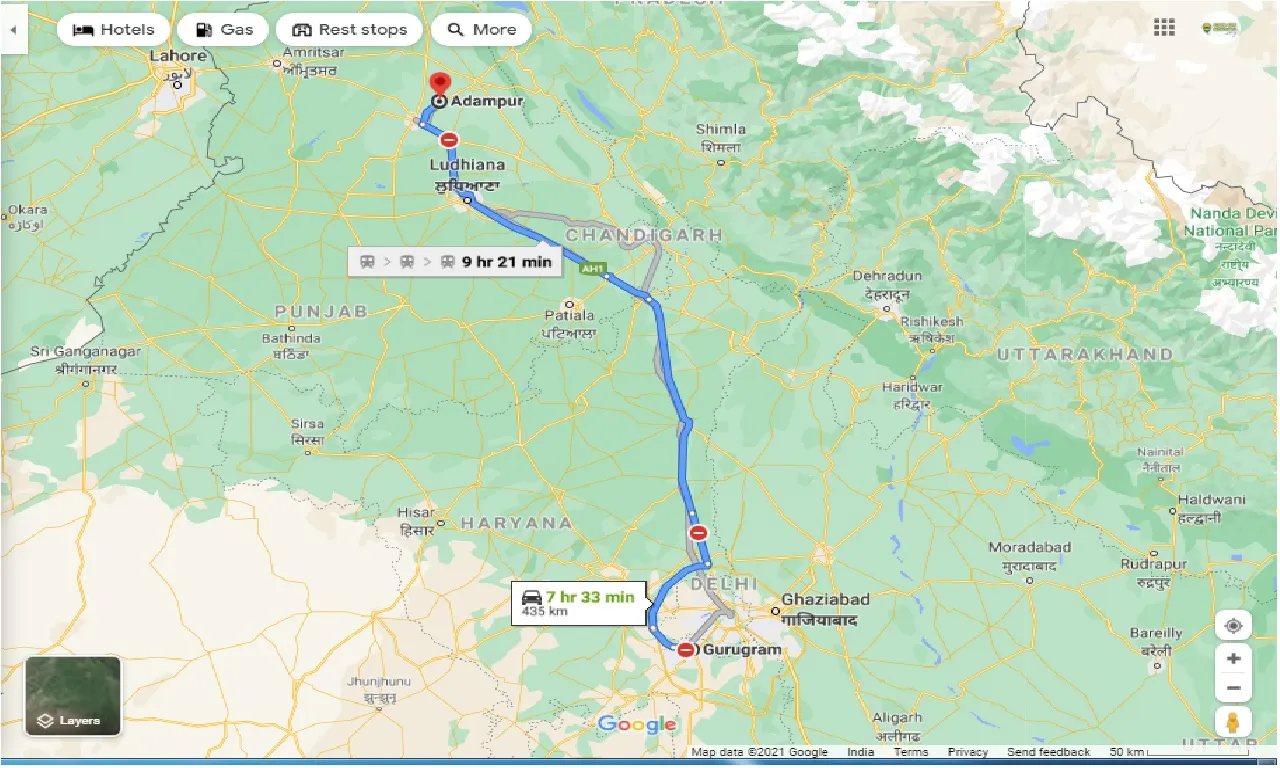 gurgaon-to-adampur-one-way