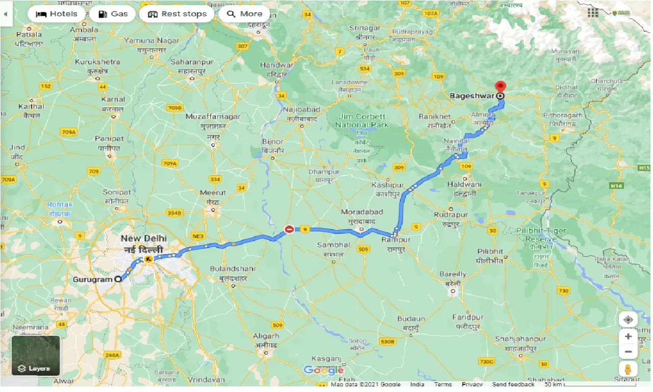 gurgaon-to-bageshwar-round-trip