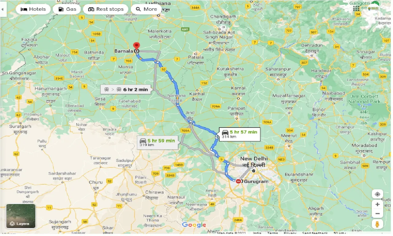 gurgaon-to-barnala-round-trip