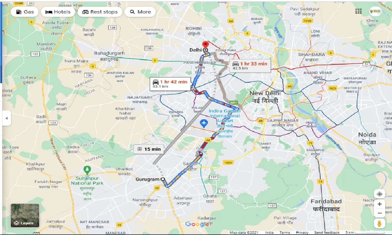 gurgaon-to-delhi-one-way