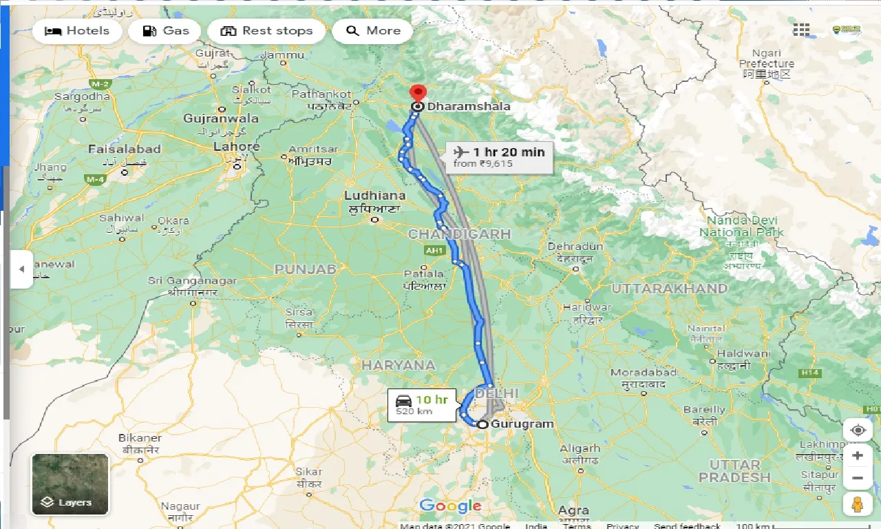 gurgaon-to-dharamshala-round-trip