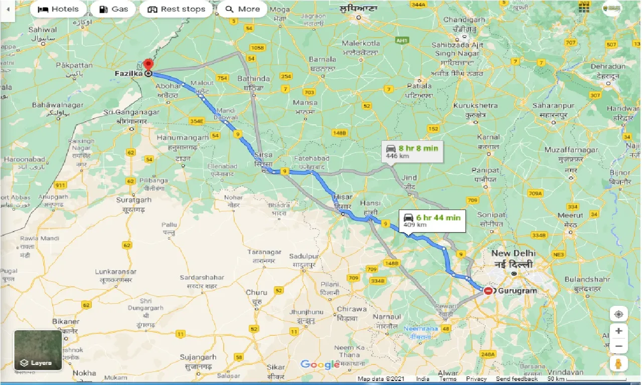 gurgaon-to-fazilka-round-trip