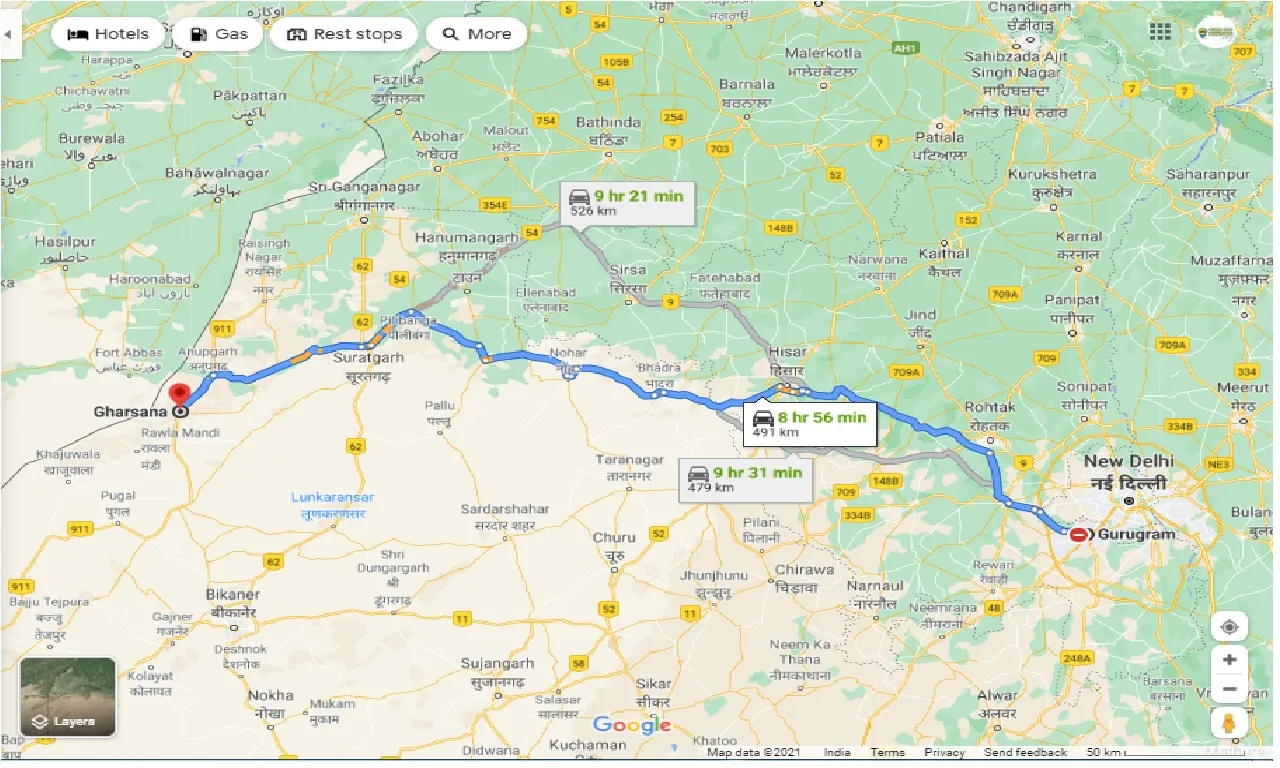 gurgaon-to-gharsana-round-trip