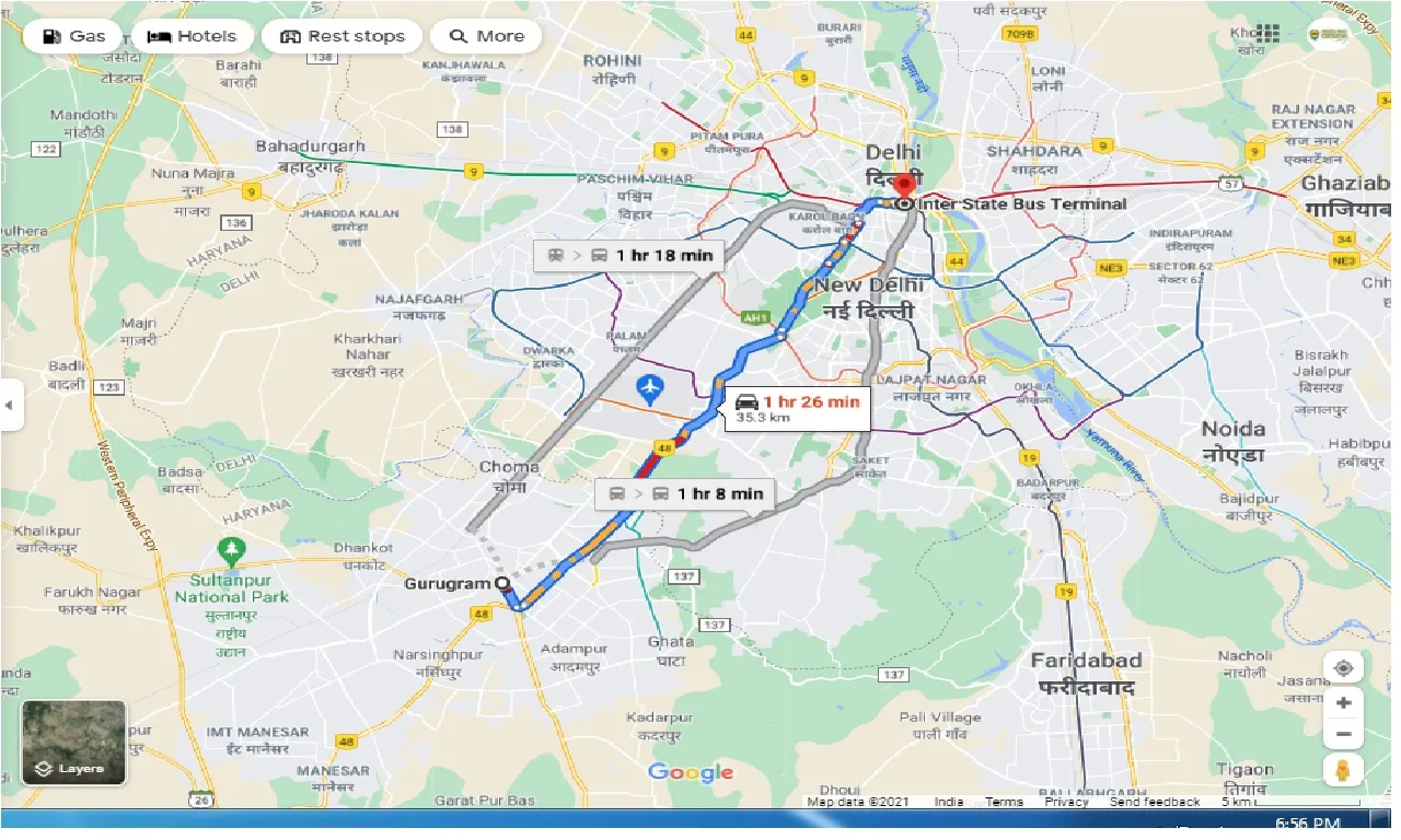 gurgaon-to-isbt-kashmere-gate-round-trip