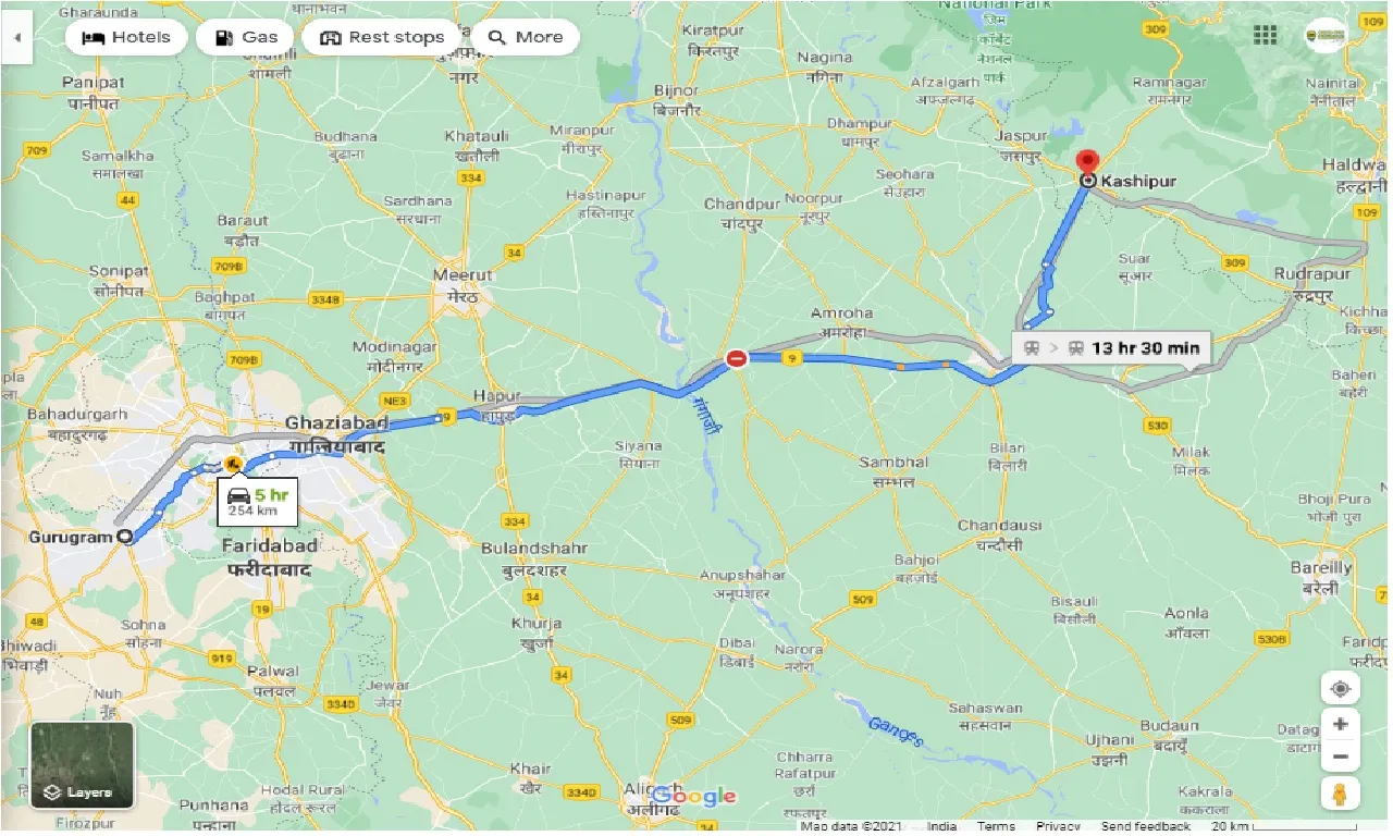 gurgaon-to-kashipur-round-trip