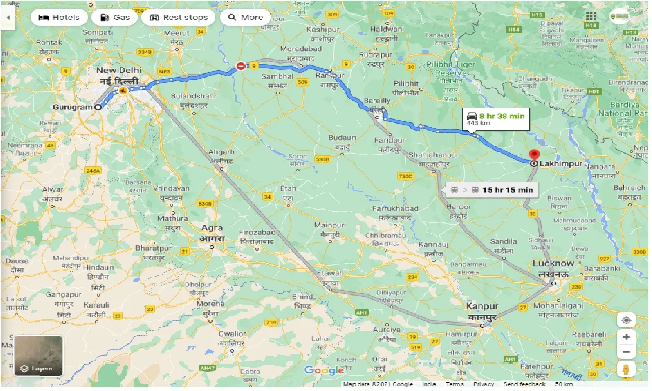 gurgaon-to-lakhimpur-round-trip