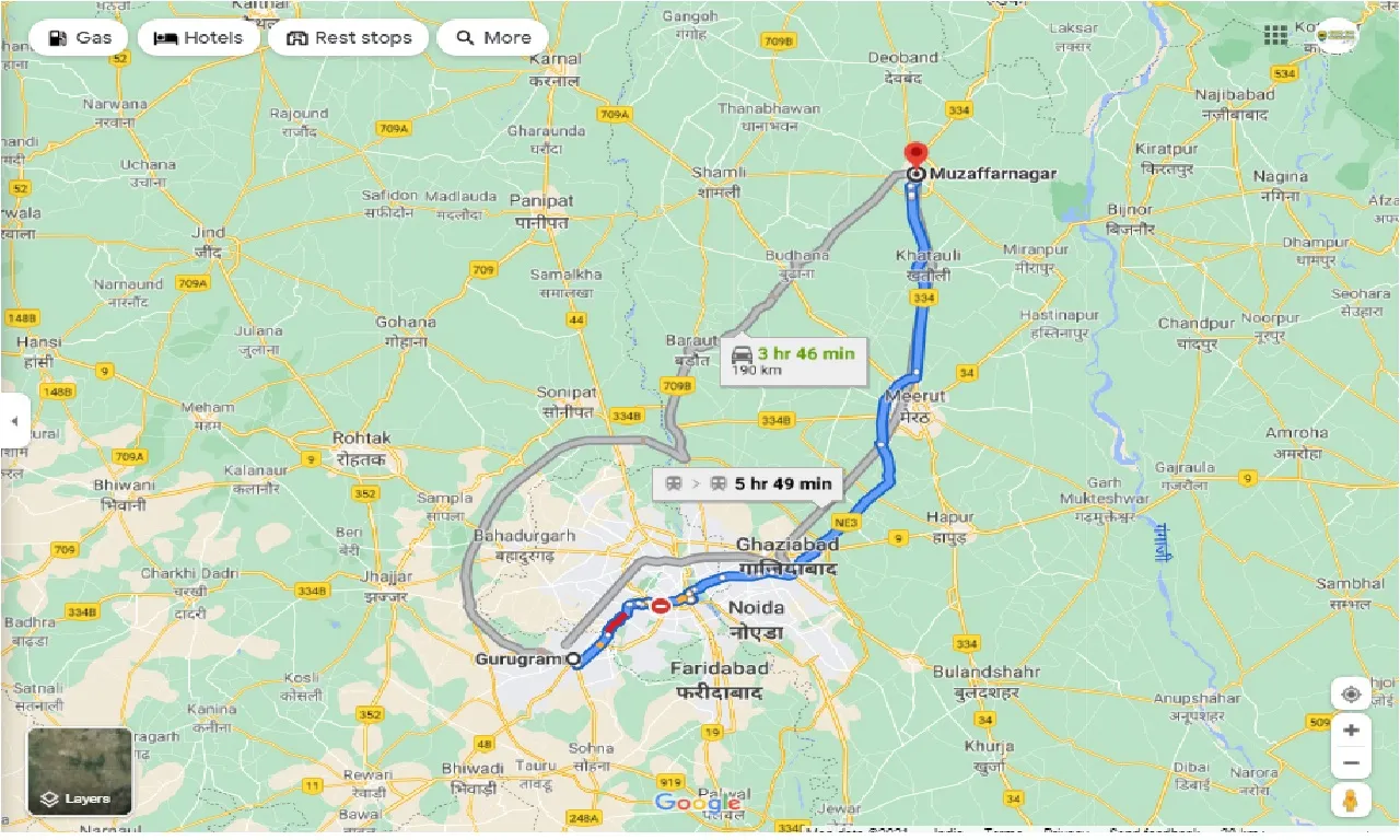 gurgaon-to-muzaffarnagar-round-trip