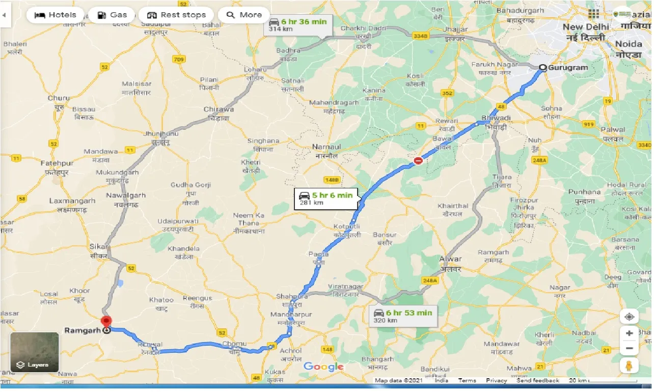 gurgaon-to-ramgarh-shekhawati-one-way