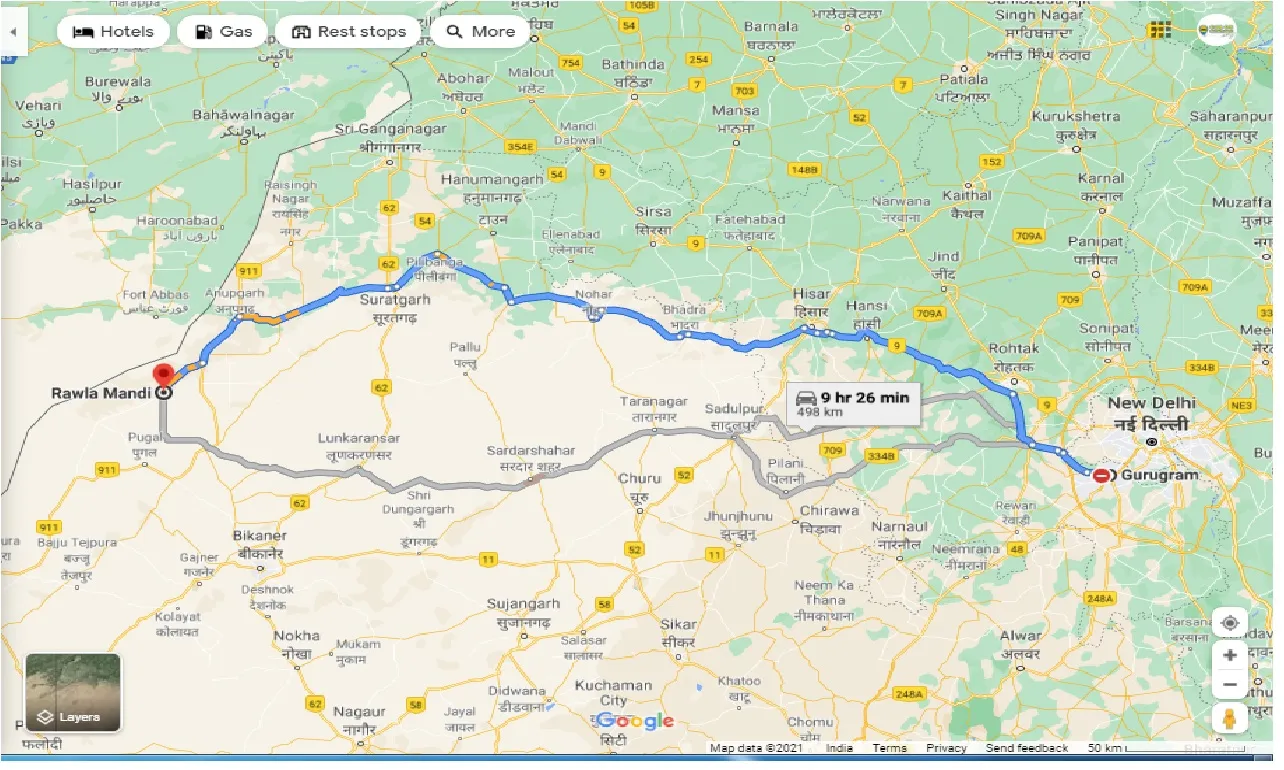 gurgaon-to-rawla-mandi-one-way