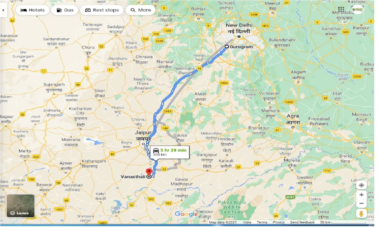 gurgaon-to-vanasthali-round-trip