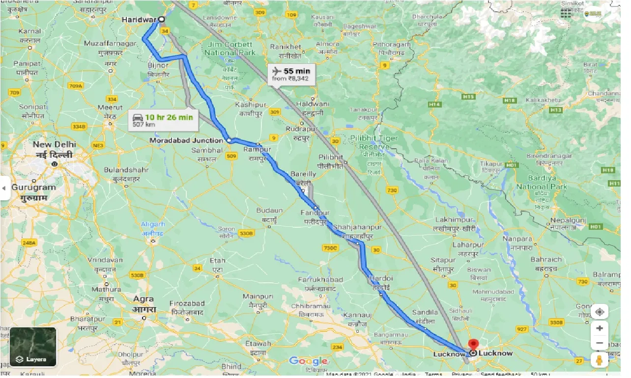 haridwar-to-lucknow-one-way