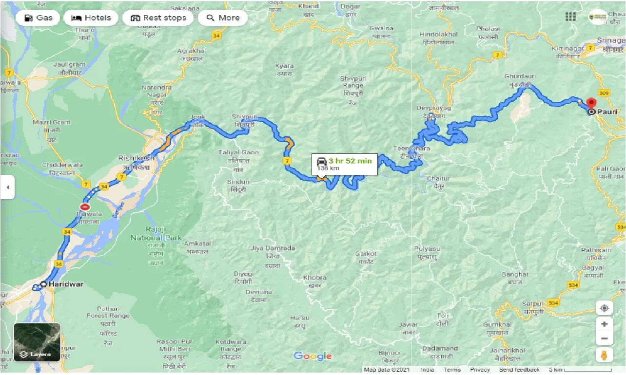 haridwar-to-pauri-round-trip