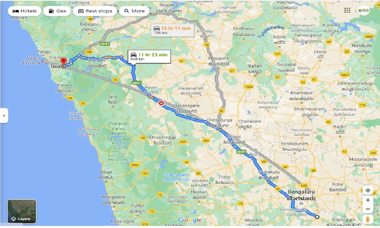 hosur-to-goa-round-trip