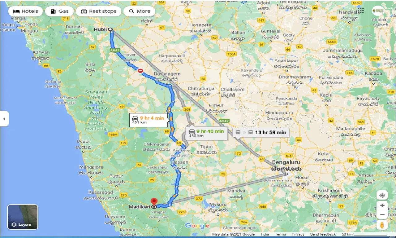 hubli-to-coorg-one-way