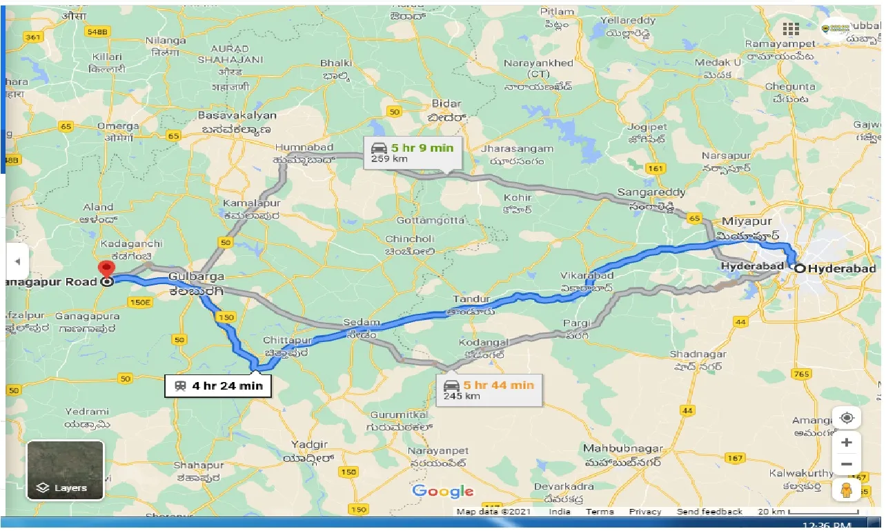 hyderabad-to-ganagapur-road-round-trip