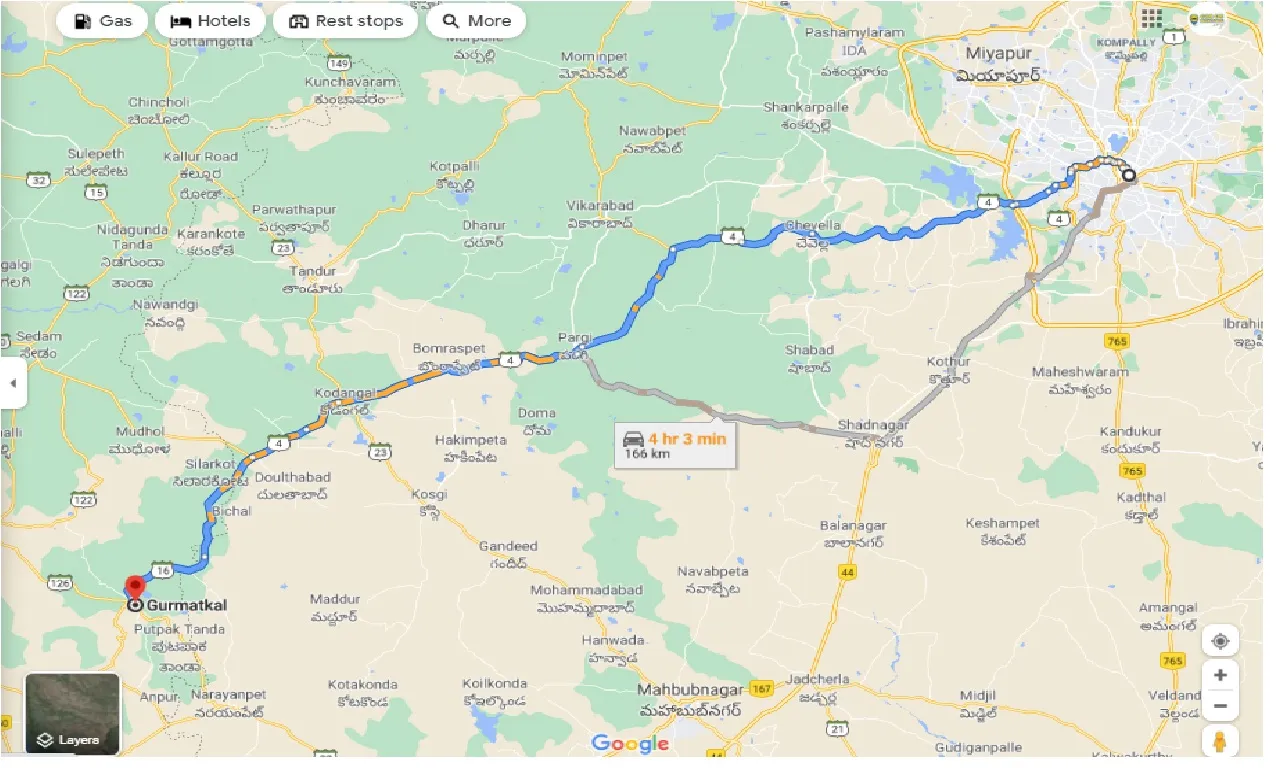 hyderabad-to-gurmatkal-one-way