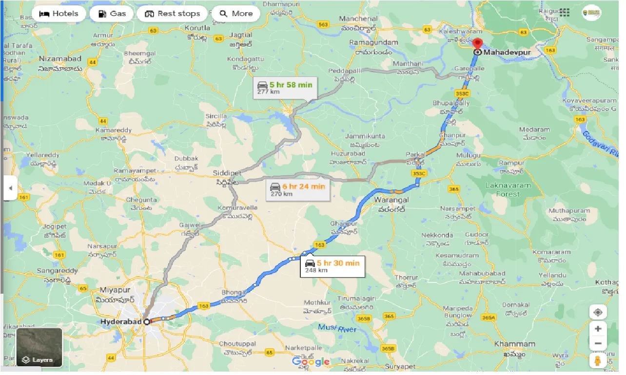 hyderabad-to-mahadevpur-one-way