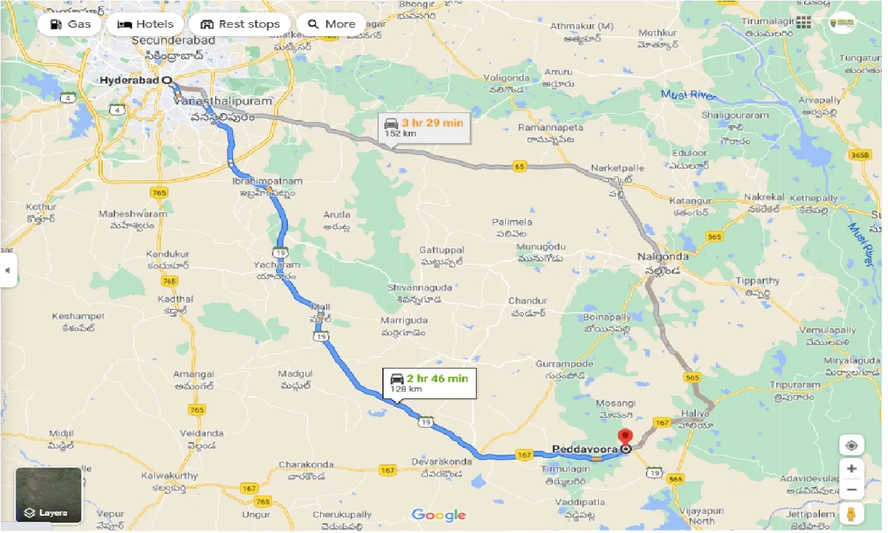 hyderabad-to-peddavoora-round-trip