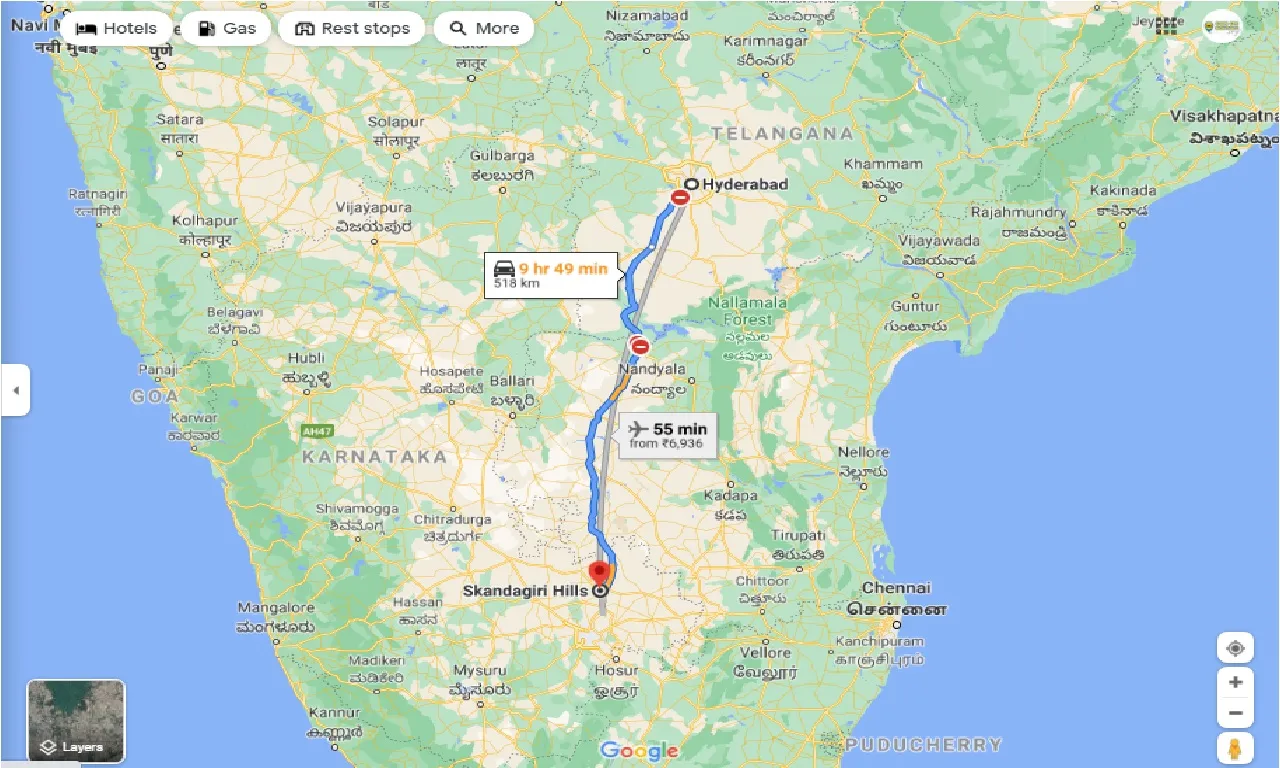 hyderabad-to-skandagiri-hills-one-way