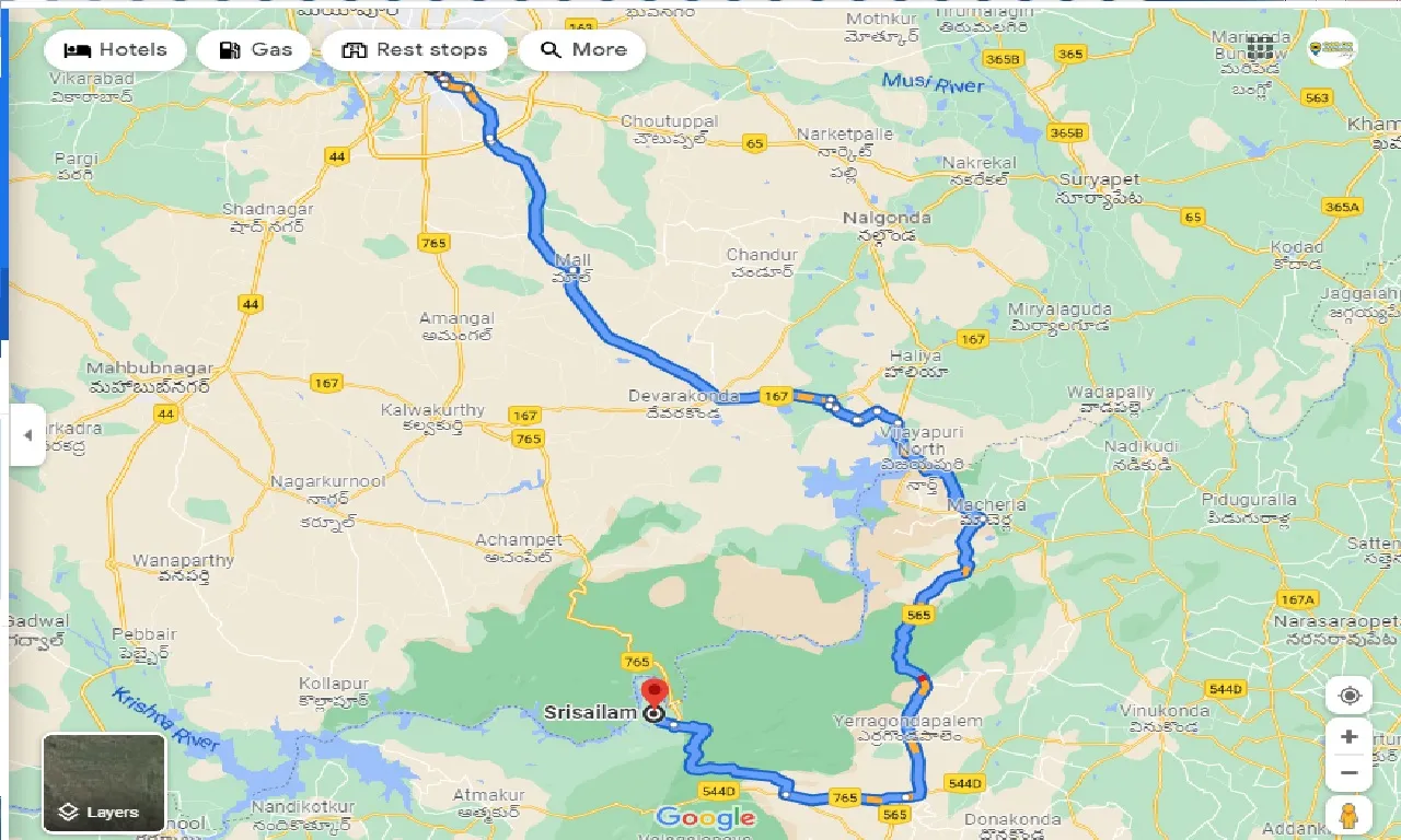 hyderabad-to-srisailam-one-way