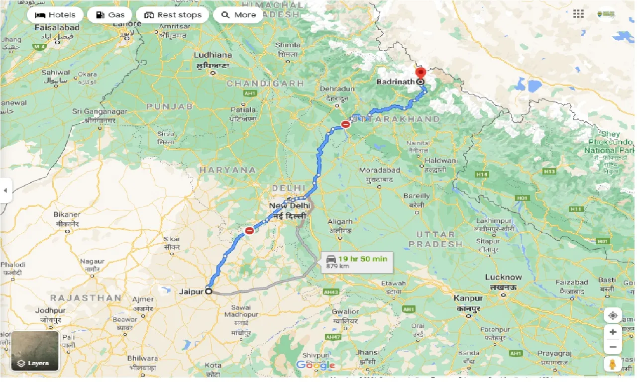 jaipur-to-badrinath-round-trip