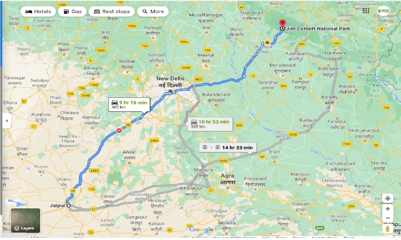 jaipur-to-jim-corbett-national-park-one-way