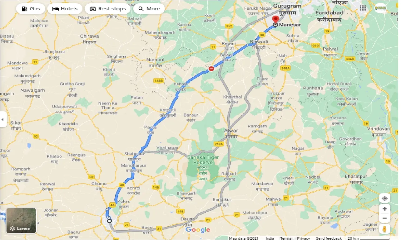 jaipur-to-manesar-one-way